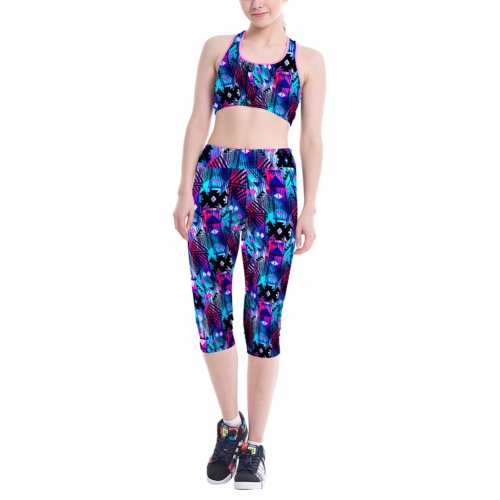 Women's Capri fitness workout leggings yoga pants